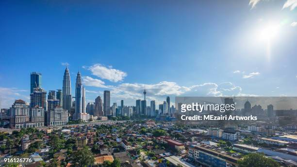 kuala lumpur bright sky - malaysia city stock pictures, royalty-free photos & images