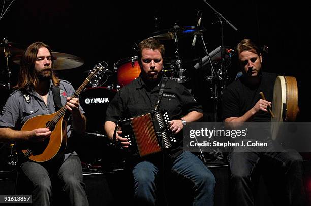 Alan Doyle, Bob Hallett, and Sean McCann of Great Big Sea performs at the Bomhard Theater on October 7, 2009 in Louisville, Kentucky.