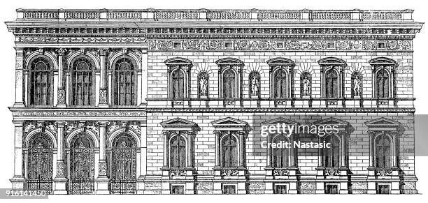ilustraciones, imágenes clip art, dibujos animados e iconos de stock de el palacio borsig (palais borsig), edificios de berlín - barroco