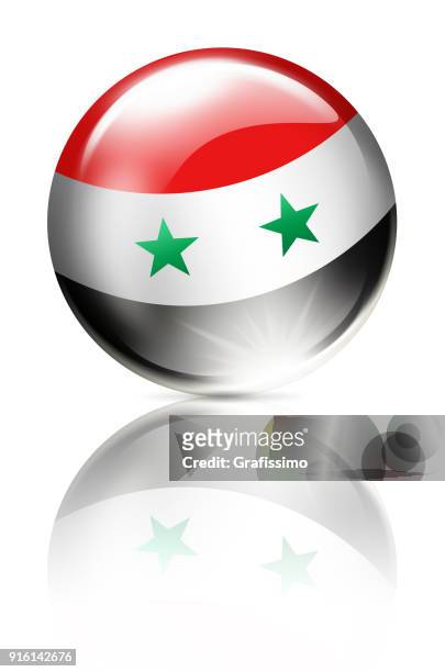 syria button ball with syrian flag isolated on white - bulgarian flag stock illustrations