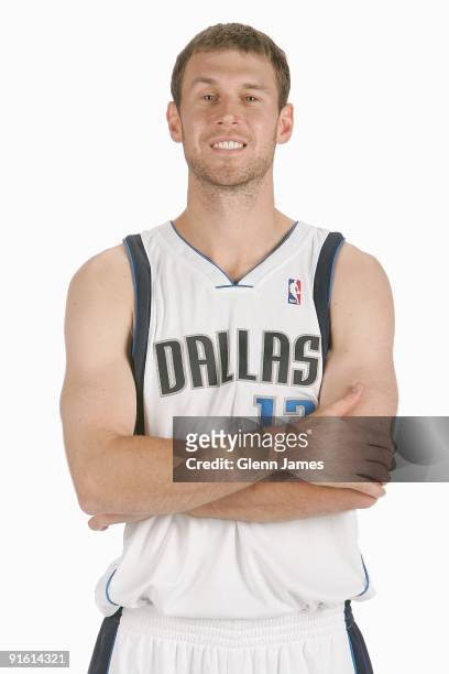 Matt Carroll of the Dallas Mavericks poses for a portrait during 2009 NBA Media Day on September 28, 2009 at American Airlines Center in Dallas,...