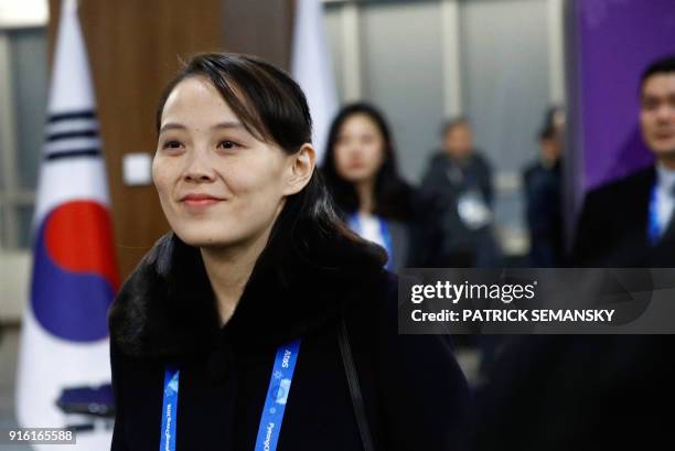 North Korea's Kim Jong Un's sister Kim Yo Jong arrives for the opening ceremony of the Pyeongchang 2018 Winter Olympic Games at the Pyeongchang...