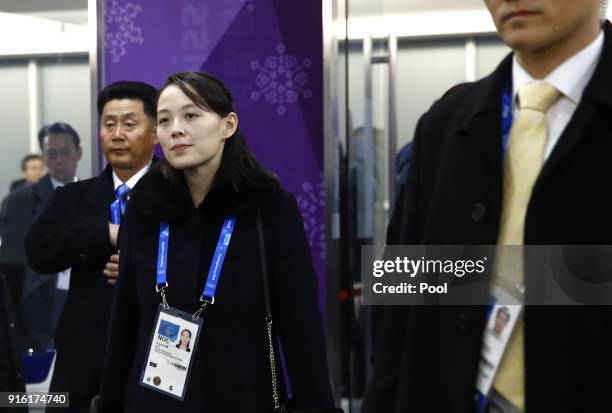 Kim Yo Jong, sister of North Korean leader Kim Jong Un, arrives at the opening ceremonyy of the PyeongChang 2018 Winter Olympic Games at PyeongChang...