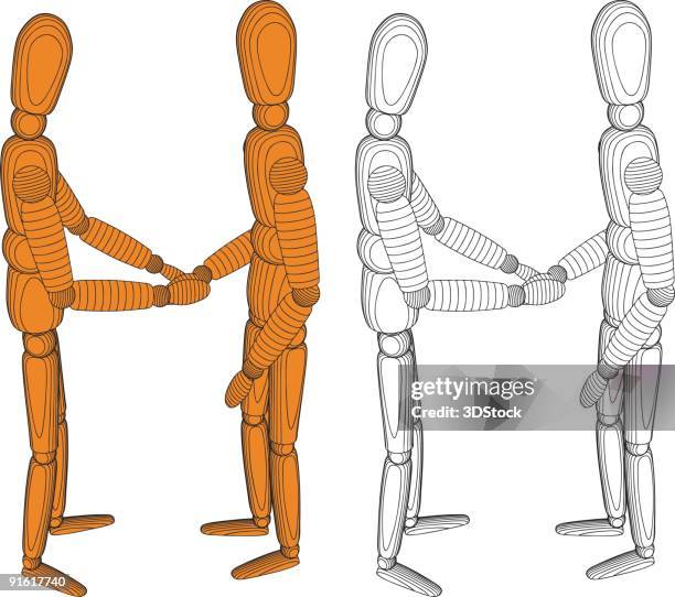 handshake - body shaking stock illustrations