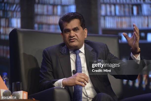 Amitabh Kant, secretery , department of Industrial Policy and Promotion , Government of India, speaks during the Mint Luxury Conference on January...