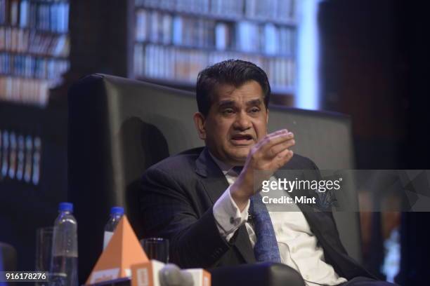 Amitabh Kant, secretery , department of Industrial Policy and Promotion , Government of India, speaks during the Mint Luxury Conference on January...