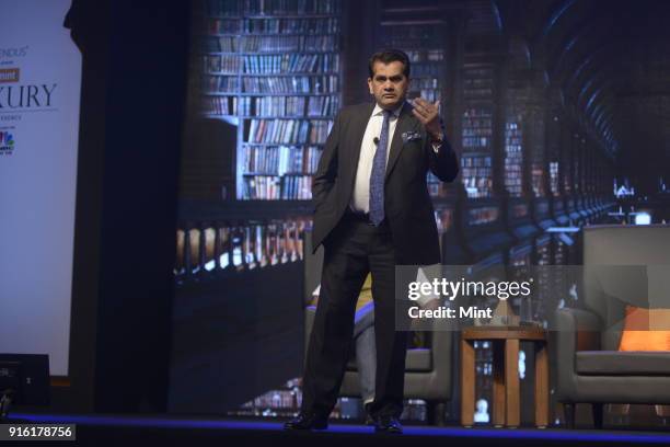 Amitabh Kant, secretery , department of Industrial Policy and Promotion , Government of India, speaks during the Mint Luxury Conference on January...