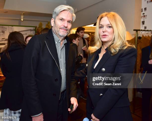 Vincent Boucher and Marin Hopper attend Jane Fonda, Brooke Hayward and Linda Fargo celebrate Hayward + Hopper at Bergdorf Goodman on February 8, 2018...