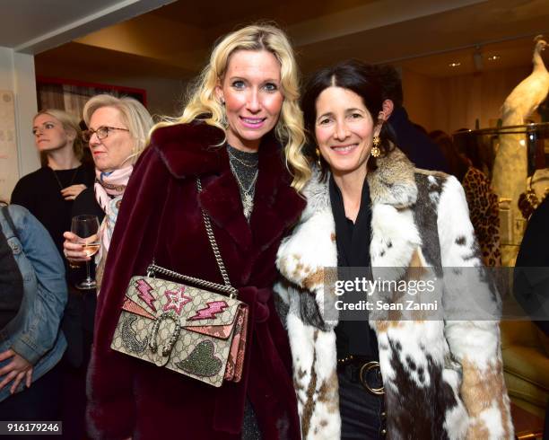 Mary Snow and Amanda Ross attend Jane Fonda, Brooke Hayward and Linda Fargo celebrate Hayward + Hopper at Bergdorf Goodman on February 8, 2018 in New...