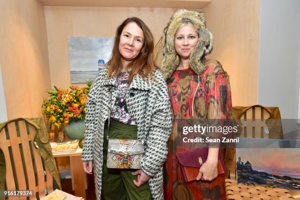 Meg Lipke and Ariana Smeraldo attend Jane Fonda, Brooke Hayward and Linda Fargo celebrate Hayward + Hopper at Bergdorf Goodman on February 8, 2018 in...
