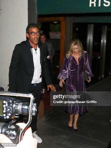 Ellen Pompeo and Chris Ivery are seen on February 08, 2018 in Los Angeles, California.