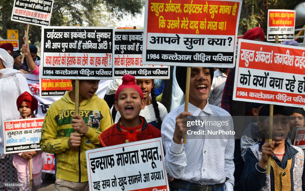 Protest against Congress leader Jagdish Tytler