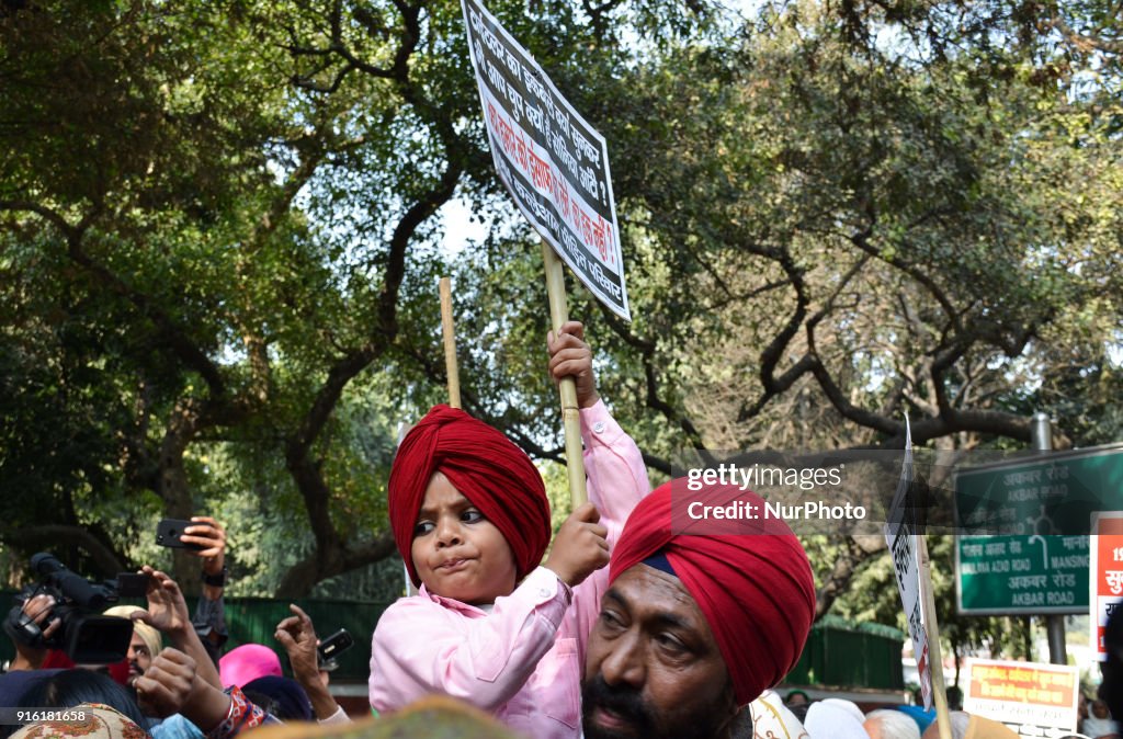 Protest against Congress leader Jagdish Tytler