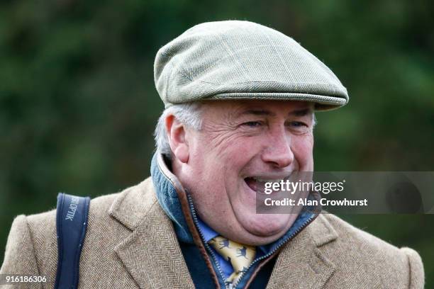 Paul Nicholls poses at Kempton Park racecourse on February 9, 2018 in Sunbury, England.