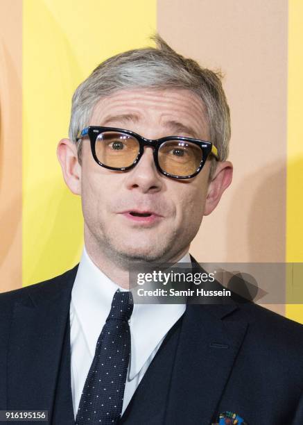 Martin Freeman attends the European Premiere of 'Black Panther' at Eventim Apollo on February 8, 2018 in London, England.