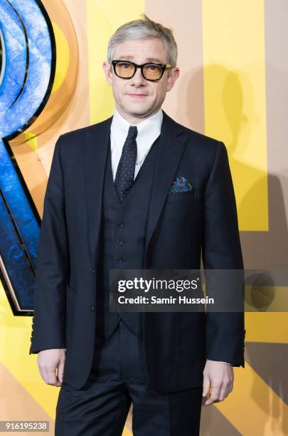 Martin Freeman attends the European Premiere of 'Black Panther' at Eventim Apollo on February 8, 2018 in London, England.