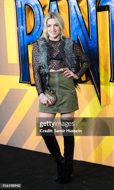 Olivia Cox attends the European Premiere of 'Black Panther' at Eventim Apollo on February 8, 2018 in London, England.