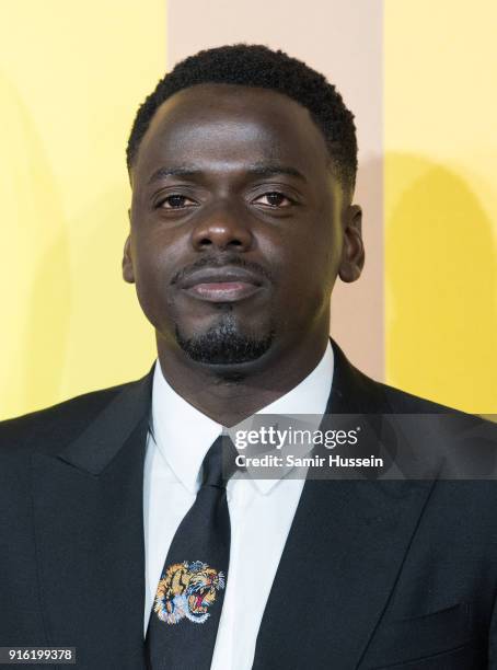 Daniel Kaluuya attends 'Black Panther' at Eventim Apollo on February 8, 2018 in London, England.