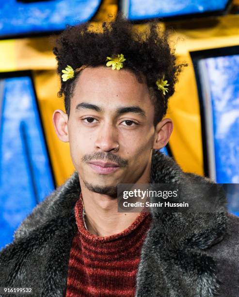 Jordan Stephens attends the European Premiere of 'Black Panther' at Eventim Apollo on February 8, 2018 in London, England.