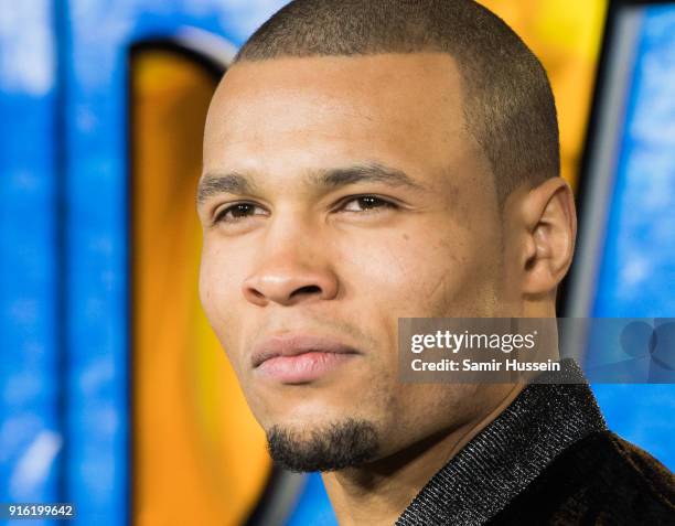 Chris Eubank Jr attends the European Premiere of 'Black Panther' at Eventim Apollo on February 8, 2018 in London, England.