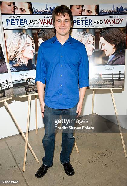 Actor Jason Ritter attends the "Peter & Vandy" New York premiere at The Wild Project Theatre on October 8, 2009 in New York City.