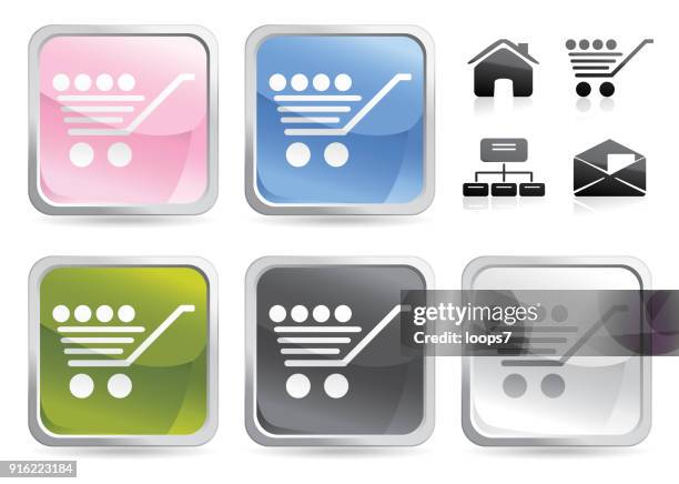 home, shopping, sitemap and envelope icon - pushing the envelope stock illustrations