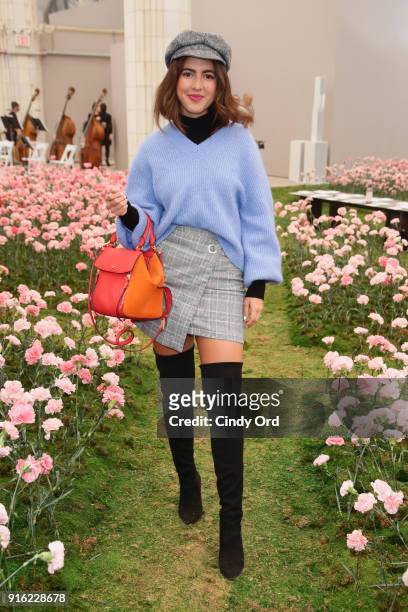 Pamela Allier attends the Tory Burch Fall Winter 2018 Fashion Show during New York Fashion Week at Bridge Market on February 9, 2018 in New York City.
