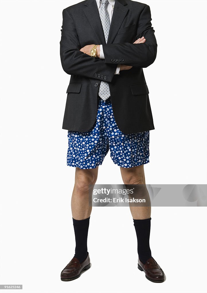 A businessman without pants