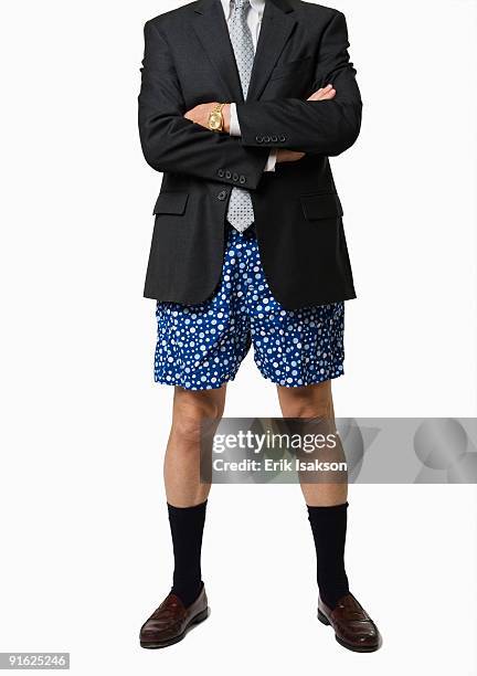 a businessman without pants - boxer imagens e fotografias de stock