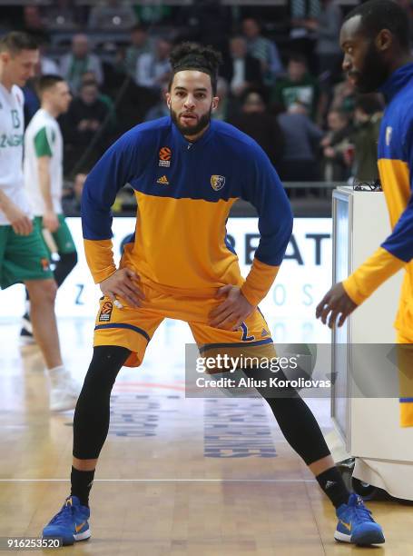 Tyler Honeycutt, #2 of Khimki Moscow Region in action during the 2017/2018 Turkish Airlines EuroLeague Regular Season Round 22 game between Zalgiris...