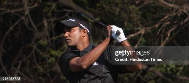 Indian golfer Shiv Shankar Prasad Chawrasia during the final round of the Indian Masters European Tour golf tournament in New Delhi.