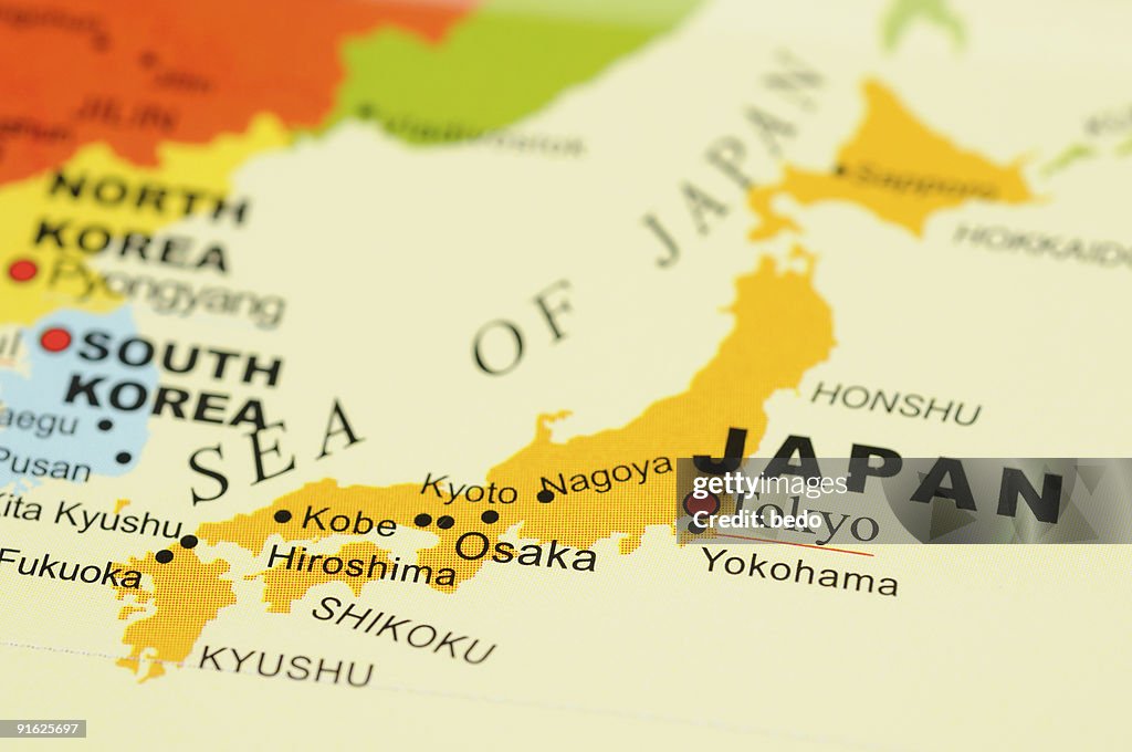 Japan on map