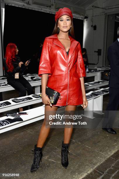 Miss Earth United States 2017 Andreia Gibau attends the Fashion Hong Kong front row during New York Fashion Week: The Shows at Industria Studios on...