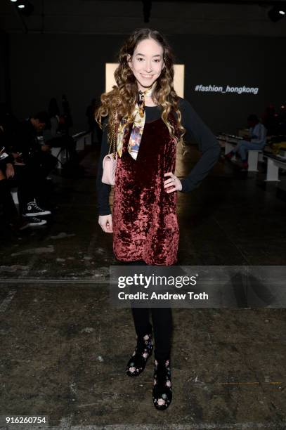 Sasha Anne attends the Fashion Hong Kong front row during New York Fashion Week: The Shows at Industria Studios on February 9, 2018 in New York City.