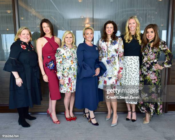 Elizabeth Villar, Paige Boller, Whitney Mogavero, Sharon Jacob, Shirin Christoffersen, Ashley Carlson and Sana Clegg attend Central Park...