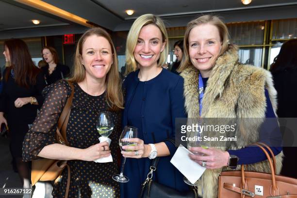 Tara Johnson, Catherine Fraise and Catherine Hawthorn attend Central Park Conservancy's 5th Annual Playground Partners Winter Luncheon at The Rainbow...