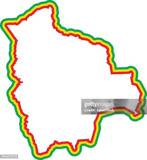 bolivia outline - sucre bolivia stock illustrations