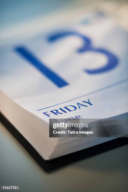 a calender showing friday the thirteenth - friday the 13th stock pictures, royalty-free photos & images