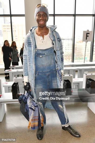 Alexander attends the Bibhu Mohapatra front row during New York Fashion Week: The Shows at Gallery II at Spring Studios on February 9, 2018 in New...