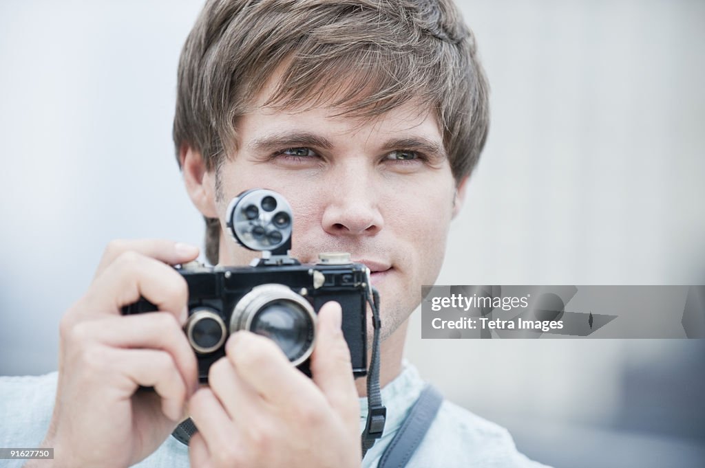 A man with a camera