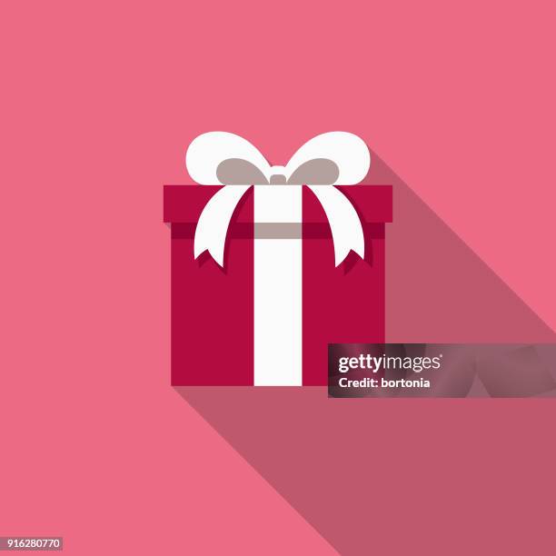 gift flat design valentine's day romance icon - february birthday stock illustrations