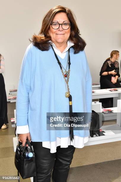 Fern Mallis attends the Bibhu Mohapatra front row during New York Fashion Week: The Shows at Gallery II at Spring Studios on February 9, 2018 in New...