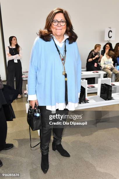 Fern Mallis attends the Bibhu Mohapatra front row during New York Fashion Week: The Shows at Gallery II at Spring Studios on February 9, 2018 in New...