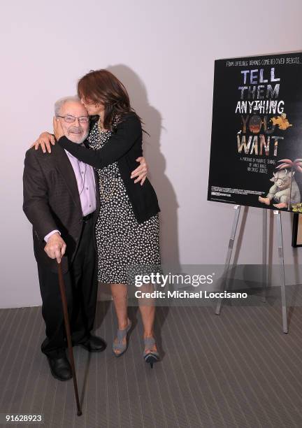 Illustrator and writer Maurice Sendak and actress Catherine Keener attend a documentary screening of "Tell Them Anything You Want: A Portrait of...