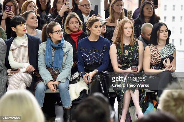Olivia Palermo , Larsen Thompson , and Leigh Lezark attend the Jason Wu front row during New York Fashion Week: The Shows at Gallery I at Spring...