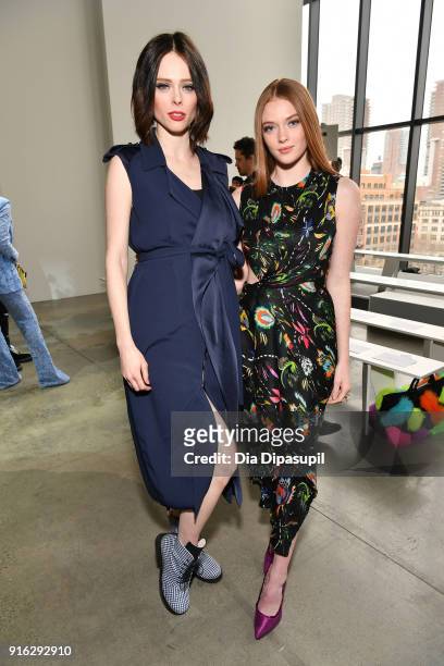 Coco Rocha and Larsen Thompson attend the Jason Wu front row during New York Fashion Week: The Shows at Gallery I at Spring Studios on February 9,...