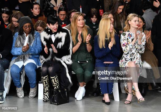 Whoopi Goldberg, Amy Fine Collins, Doutzen Kroes, Zosia Mamet and Virginia Gardner attend the Jason Wu front row during New York Fashion Week: The...