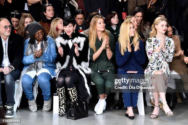 Whoopi Goldberg, Amy Fine Collins, Doutzen Kroes, Zosia Mamet and Virginia Gardner attend the Jason Wu front row during New York Fashion Week: The...