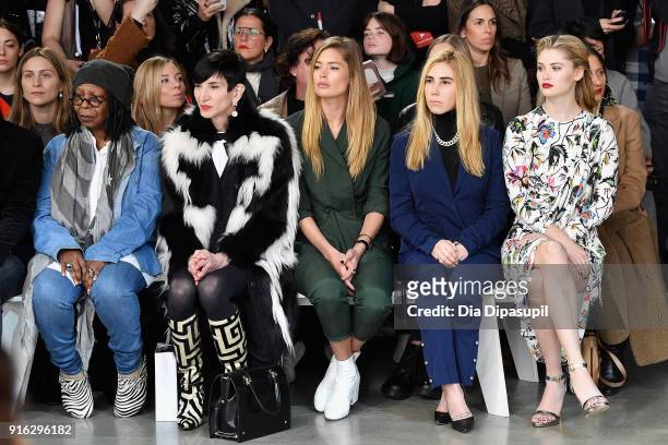Whoopi Goldberg, Amy Fine Collins, Doutzen Kroes, Zosia Mamet and Virginia Gardner attend the Jason Wu front row during New York Fashion Week: The...