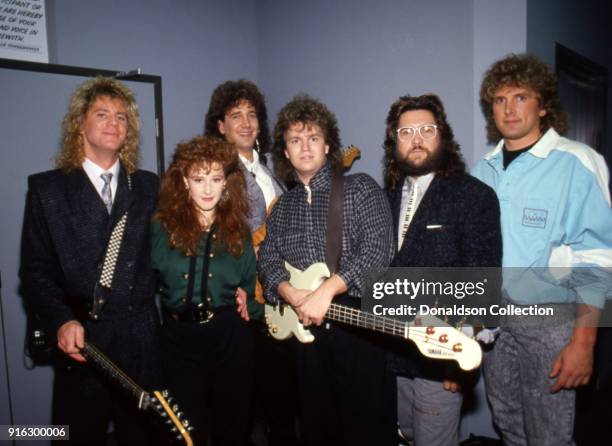 Pop star Tiffany performs on a TV show in 1987 in Los Angeles, California.